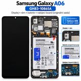 Samsung Galaxy A06 4G A065 originálny LCD displej a dotykové sklo (Service Pack) + SUB doska + batéria