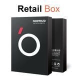 NORTHJO Sada pro iPhone 15 Pro  / 15 Pro Max – Tvrzené Sklo na Objektiv Fotoaparátu s Kovovým Kroužkem – Černé