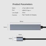 USB-C Hub USB 2.0 port 4x