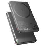 Powerbanka HOCO Q26 5000 mAh, 20 W PD, MagSafe, bezdrôtové nabíjanie, sivá
