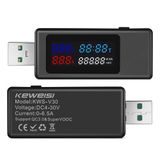 KEWEISI KWS-V30 USB tester napätia, prúdu a kapacity s IPS displejom