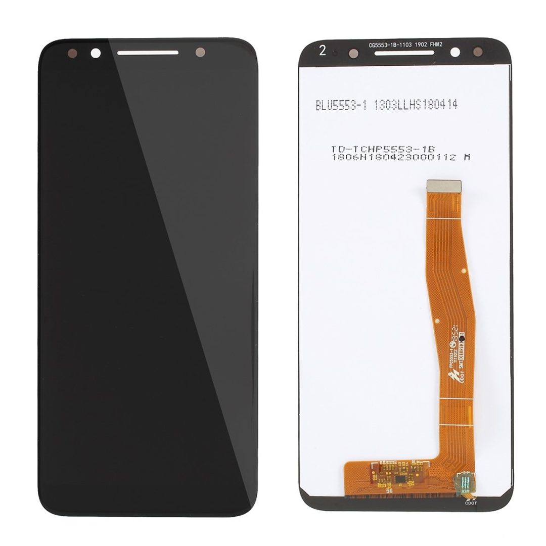Sostituzione del Telefono di Ricambio Schermo LCD e digitalizzatore Gruppo Completo con Cornice for Vodafone Smart N8 VFD610 (Nero) (Color : Black
