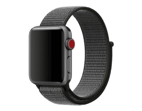 Apple Watch 42mm 44MM tkaný nylonový provlékací sportovní řemínek tmavě šedá