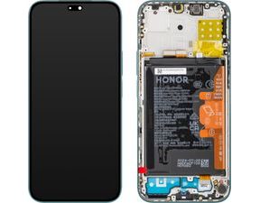 Honor 200 Lite / X8b LCD displej + dotykové sklo vrátane rámčeka a batérie, originál (Service Pack) Cyan Lake