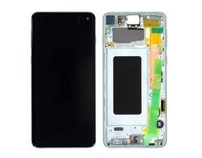 Samsung Galaxy S10 OLED originál LCD displej včetně rámečku zelený Kvalita B G973F