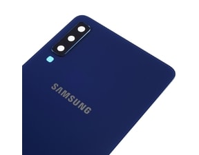 Samsung Galaxy A7 2018 zadní kryt baterie modrý osázený včetně krytky fotoaparátu A750