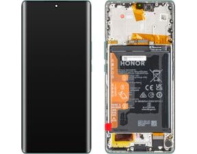 Honor Magic5 Lite LCD Display Touch Glass with Frame + Battery (Service Pack) Emerald Green