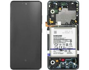 Samsung Galaxy A51 5G A516 LCD displej dotykové sklo včetně rámečku a baterie (Service Pack)