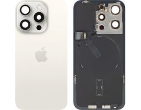 Zadní kryt baterie iPhone 15 Pro (originální PULL) Bílý Titan