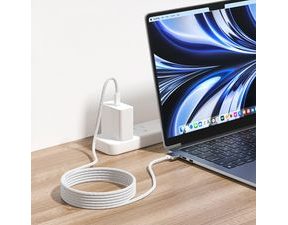 Nabíjecí kabel USB C na port USB C 2M bílý pro nové Macbooky