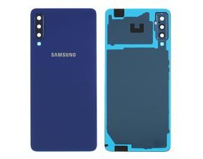 Samsung Galaxy A7 2018 zadní kryt baterie modrý osázený včetně krytky fotoaparátu A750