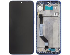 Xiaomi Redmi Note 7 LCD touch screen digitizer with frame Blue (Service Pack)