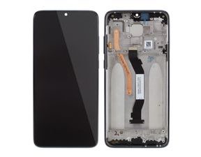 Xiaomi Redmi Note 8 Pro LCD dotykové sklo komplet přední panel černý včetně rámečku