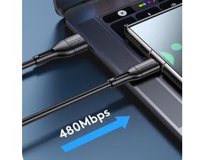 USAMS U68 datový a nabíjecí USB-C kabel 2A černý