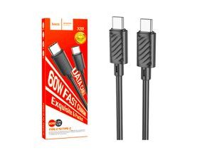 USB-C na USB-C kabel Hoco X88 60W  3A (1m) černý