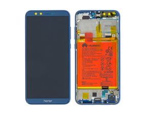 Honor 9 lite LCD displej dotykové sklo modré včetně rámečku a baterie (Service Pack)