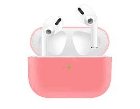 Apple Airpods Pro ochranný kryt silikonový obal na beztrádová sluchátka růžový