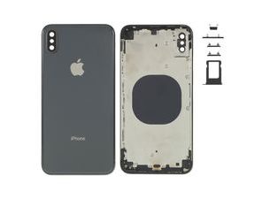 Zadní kryt baterie Apple iPhone XS MAX černý včetně středového rámečku