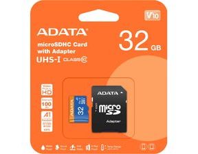Paměťová karta microSDXC Adata 32GB, Class 10 / UHS-1 U1 + SD adaptér
