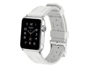 Apple Watch 42mm 44MM silikonový řemínek bílý