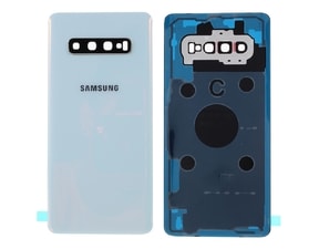 Samsung Galaxy S10 Plus zadní kryt baterie osázený včetně krytky fotoaparátu bílý G975