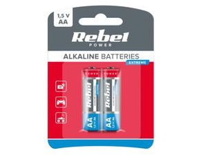 Alkalická tužková AA baterie Rebel (2ks)
