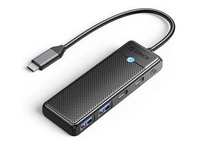 Orico PAPW2AC-C3 USB-C Hub – 2× USB-A 3.0 • 2× USB-C • 100W PD, Black