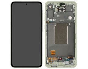 Samsung Galaxy A55 5G A556 LCD displej dotykové sklo včetně rámečku originální (Service Pack) yellow