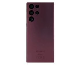 Samsung Galaxy S22 Ultra 5G S908 Zadní kryt baterie včetně krytky čočky fotoaparátu (burgundy)