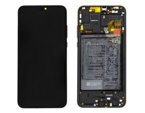 Honor 8X LCD displej dotykové sklo včetně rámečku a baterie (Service Pack) černé