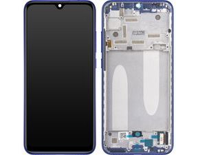 Xiaomi Mi A3 LCD displej dotykové sklo včetně rámečku (Service Pack) blue