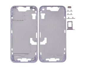 Středový rám iPhone 14 střední rámeček kryt fialový