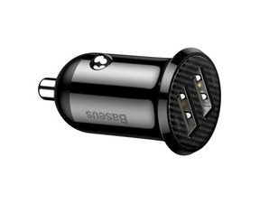 Nabíjecí adaptér do auta Baseus Grain Pro 24W, 2.4A, 2x USB-A (černý)