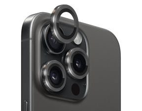 NORTHJO Sada pro iPhone 15 Pro  / 15 Pro Max – Tvrzené Sklo na Objektiv Fotoaparátu s Kovovým Kroužkem – Černé