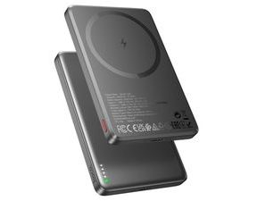 Powerbanka HOCO Q26 5000 mAh, 20 W PD, MagSafe, bezdrôtové nabíjanie, sivá