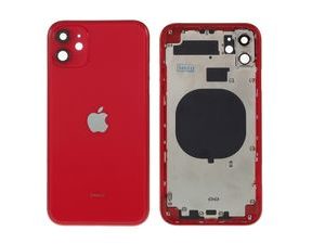 Apple iPhone 11 zadní kryt baterie červený včetně středního rámečku 6.1"