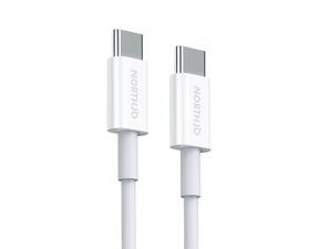 Nabíjecí kabel NORTHJO USB-C na USB-C port 2M bílý