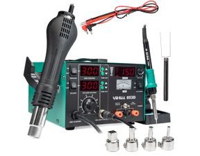 Horkovzdušná pájecí stanice YIHUA 853D (800W 100-480°C + zdroj 1A 0-15V RF)