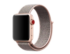 Apple Watch 42mm 44MM tkaný nylonový provlékací sportovní řemínek rose gold