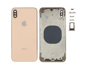 Zadní kryt baterie Apple iPhone XS MAX zlatý včetně středového rámečku