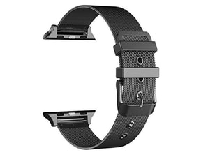 Apple Watch 42mm 44MM řemínek kovový s klasickou páskovou přezkou černý/šedý