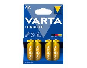 VARTA Longlife Alkaline Batteries, AA (4 pieces)