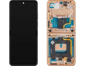 Motorola Razr 50 Ultra LCD displej dotykové sklo originálne (Service Pack) vnútorné - Peach Fuzz