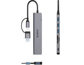 Orico AH-A13 USB-C Hub – 1× USB-A 3.0 • 3× USB-A 2.0, Grey