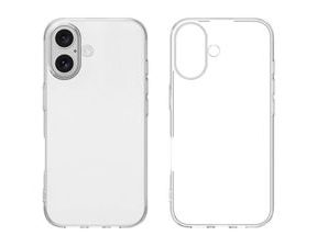 Pouzdro pro iPhone 16 Plus – průhledné, ohebné TPU tenké pouzdro na telefon