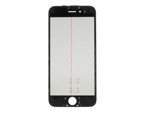 Apple iPhone 6 krycí náhradní sklo černé včetně OCA rámečku a LCD polarizační vrstvy