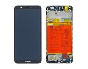 Huawei P smart LCD displej dotykové sklo komplet včetně rámečku a baterie (Service Pack)