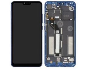 Xiaomi Mi 8 Lite LCD displej dotykové sklo včetně rámu originální (Service Pack) blue