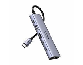 UGREEN USB-C Hub CM511 (35999), 2× USB-A 3.2 • 3× USB-C 3.2 • HDMI 4K60Hz – Grey