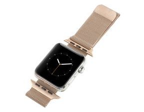 Apple Watch 42mm řemínek kovový Milanese Loop Milánský tah rose gold